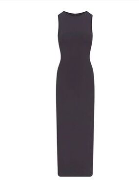 Skims slate Sleeveless high neck sleeveless  fits everybody maxi Dress XXS NWT